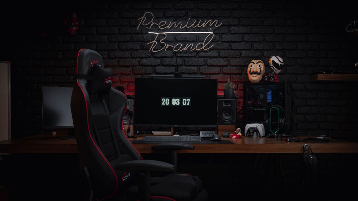agencement bureau gaming réussir design noir
